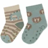 Sterntaler ABS-Krabbelsöckchen Doppelpack Dino/Löwe Beige