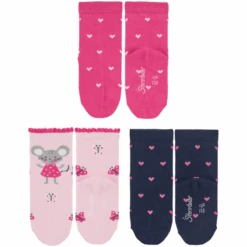 Sterntaler Baby-Söckchen 3er-Pack Herzen/Maus Pink 11 Sterntaler Baby-Söckchen 3er-Pack Herzen/Maus Pink -Sterntaler sterntaler baby soeckchen 3er pack herzen maus pink a335242 4