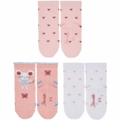 Sterntaler Baby-Söckchen 3er-Pack Herzen/Maus Rosa