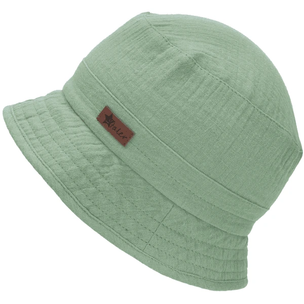 Sterntaler Fischerhut Musselin Dunkelgrün 4 Sterntaler Fischerhut Musselin Dunkelgrün – Bild 2