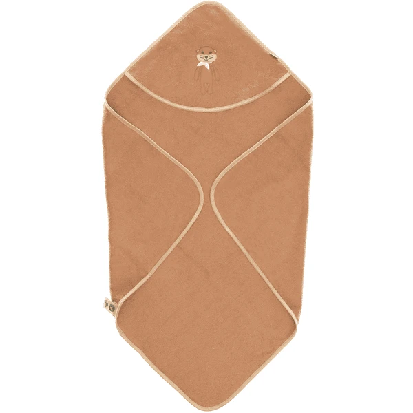 Sterntaler GOTS Kapuzenbadetuch Otti Uni Braun 80 X 80 Cm 4 Sterntaler GOTS Kapuzenbadetuch Otti Uni Braun 80 X 80 Cm – Bild 2