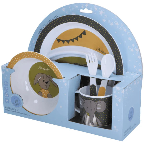 Sterntaler Kindergeschirr-Set Eddy Und Happy 4 Sterntaler Kindergeschirr-Set Eddy Und Happy – Bild 2