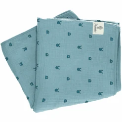 Sterntaler Musselin-Schmusdecke Kinni+Kalla Blau Melange 120 X 120 Cm -Sterntaler sterntaler musselin schmusdecke kinnikalla blau melange 120 x 120 cm a351421 2