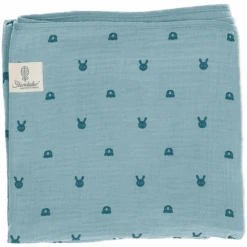 Sterntaler Musselin-Schmusdecke Kinni+Kalla Blau Melange 120 X 120 Cm -Sterntaler sterntaler musselin schmusdecke kinnikalla blau melange 120 x 120 cm a351421 4