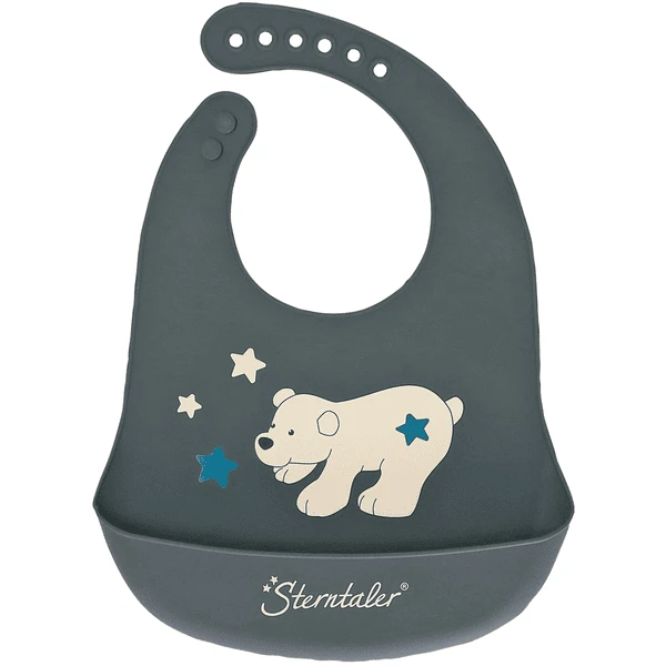 Sterntaler Silikon-Lätzchen Elia Eisengrau 3 Sterntaler Silikon-Lätzchen Elia Eisengrau