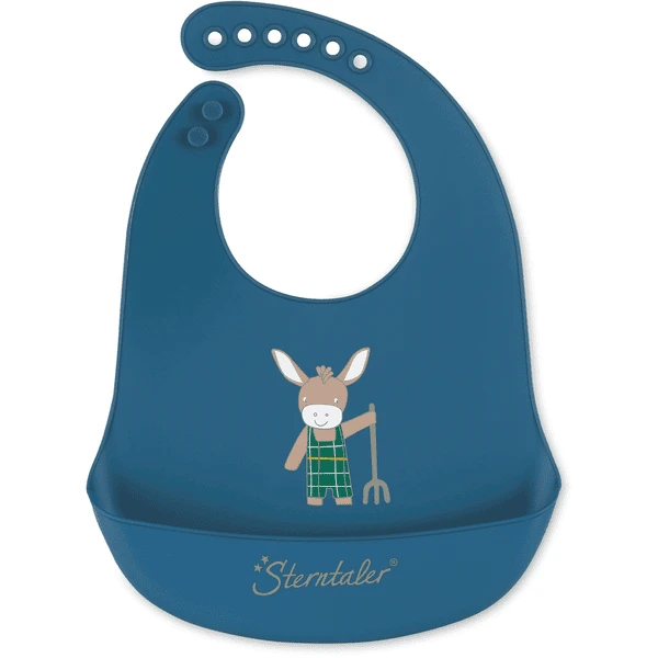 Sterntaler Silikonlätzchen Emmilius Mittelblau 5 Sterntaler Silikonlätzchen Emmilius Mittelblau – Bild 3