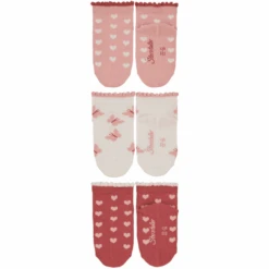 Sterntaler Sneaker-Söckchen 3er-Pack Herzen Ecru