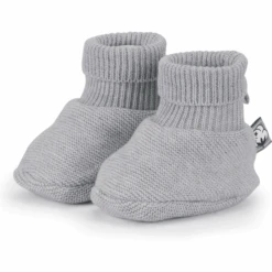 Sterntaler Strick-Schuh Hellgrau Melange